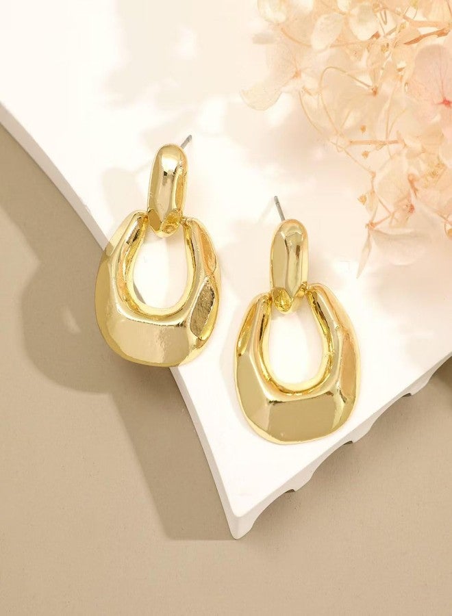 Yewkit Gold Statement Jewelry Set for Women 14K Gold Pendant Necklace Stud Earrings Trendy Jewelry for Birthday Party christmas Gifts - Image 5